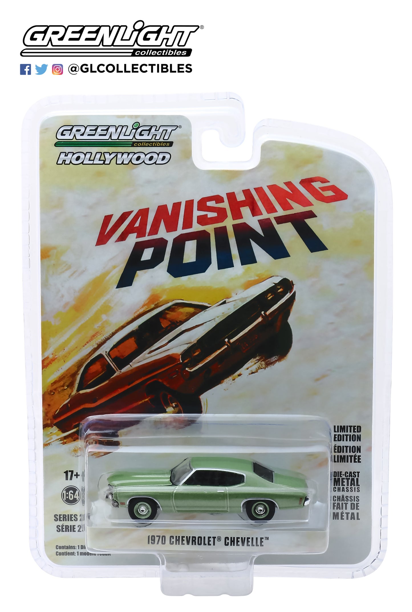 Greenlight - 1970 Chevrolet Chevelle Vanishing Point - 44850-B 1:64 - Hollywood 25