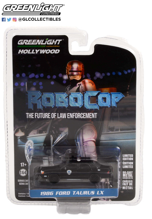 Greenlight - 1986 Ford Taurus LX Police - Robocop - 44940-D - 1:64 Hollywood 34