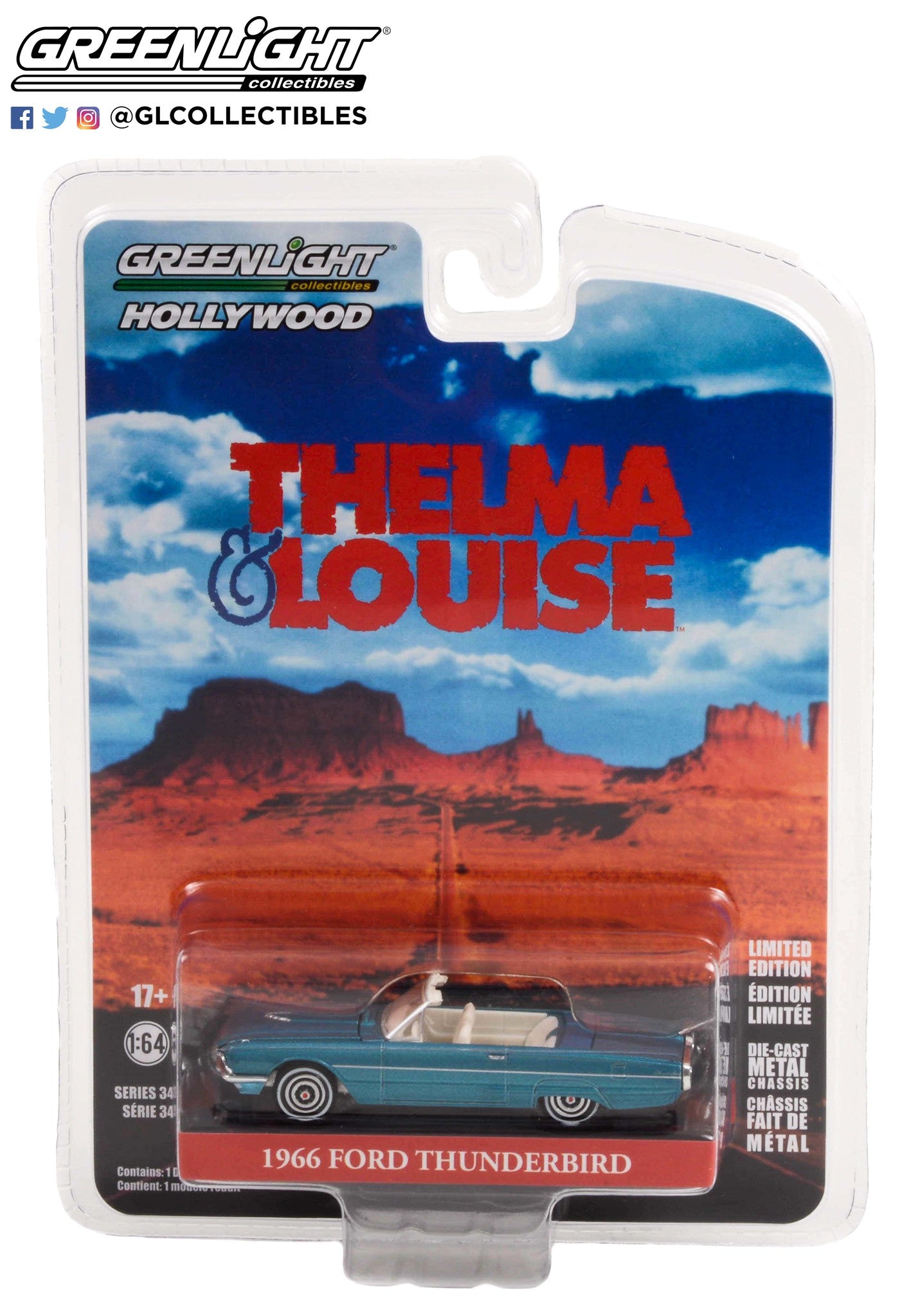 Greenlight - 1966 Ford Thunderbird - Thelma & Louise - 44940-E - 1:64 - Hollywood