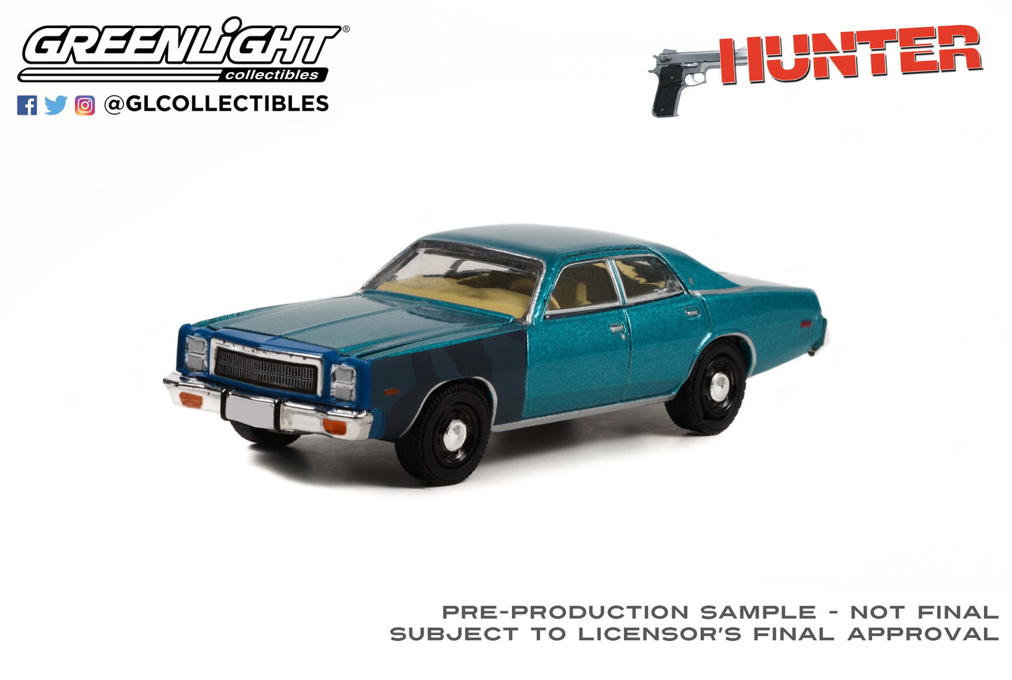 Greenlight - 1977 Plymouth Fury - Hunter - 44960-B - 1:64 - Hollywood 36