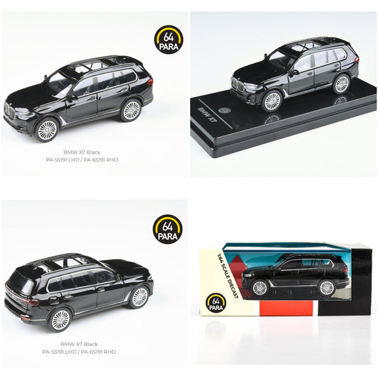 Para64 - BMW X7 Black - PA-55191 (LHD) - 1:64