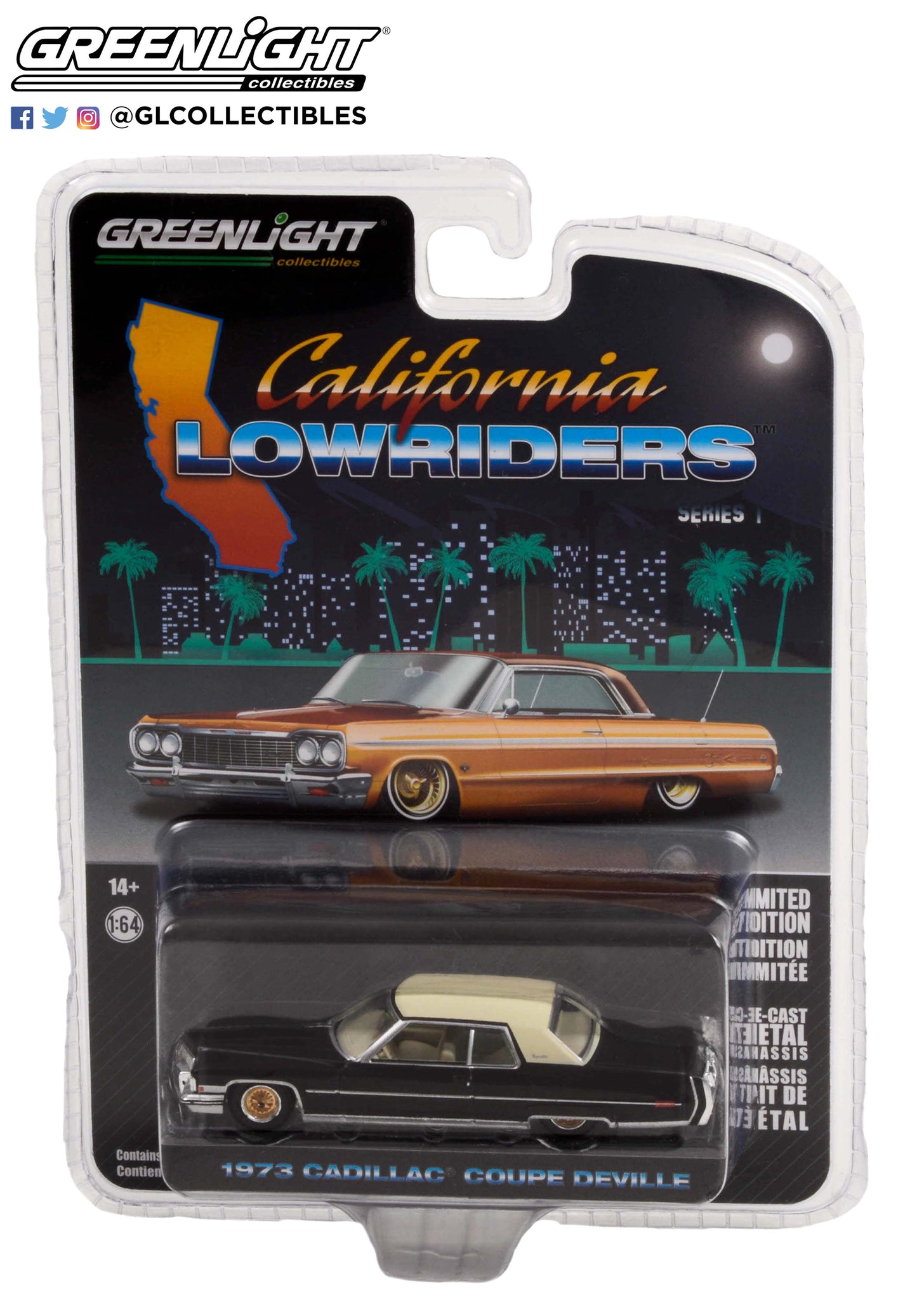 Greenlight - 1973 Cadillac Coupe Deville - California Lowriders 1 - 63010-E - 1:64