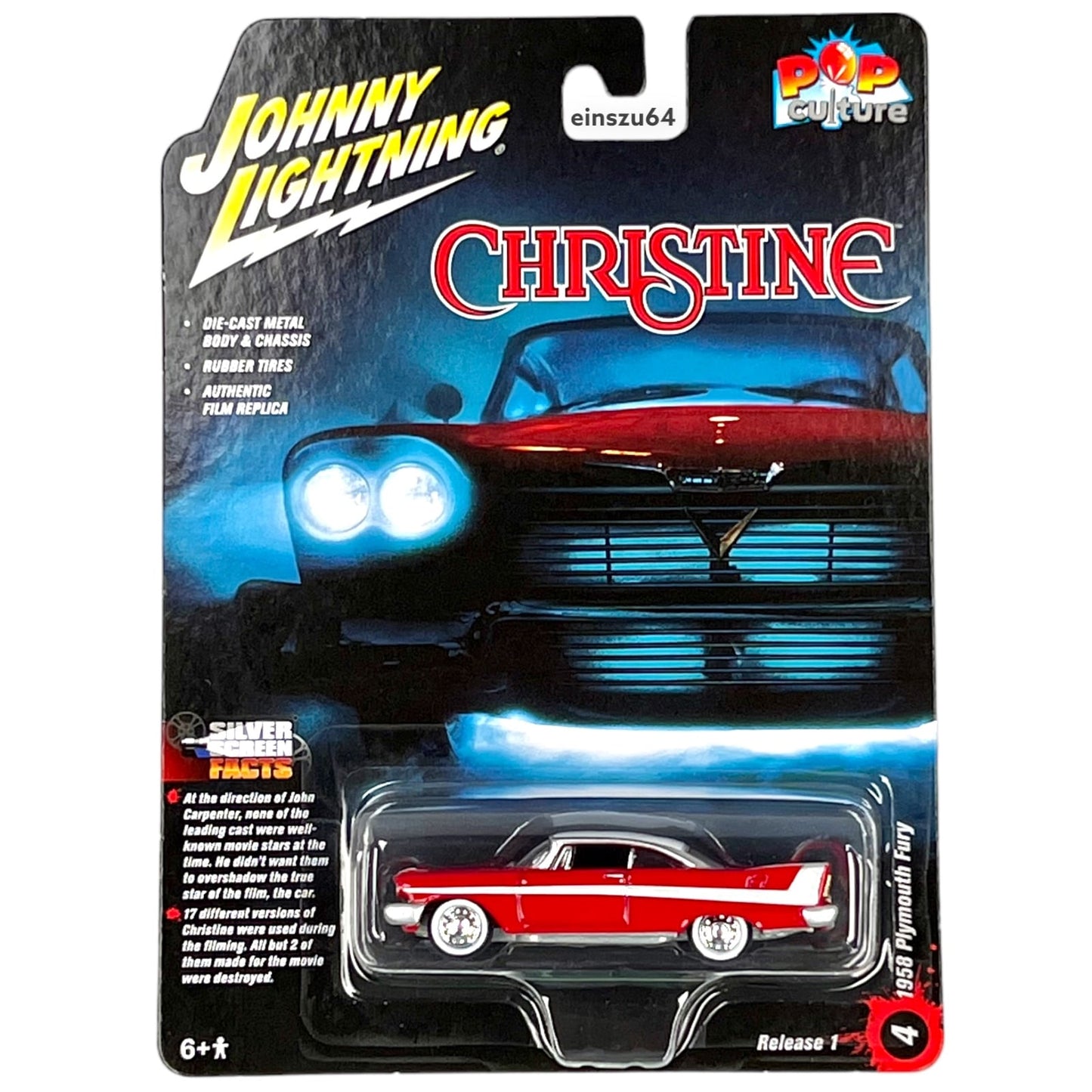 Johnny Lightning - Christine - 1958 Plymouth Fury - Daytime Version - 1:64 - JLSP095