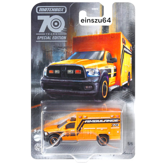 Matchbox 2023 - Moving Parts 70th Anniversary Edition - RAM Ambulance 70 - HMV17