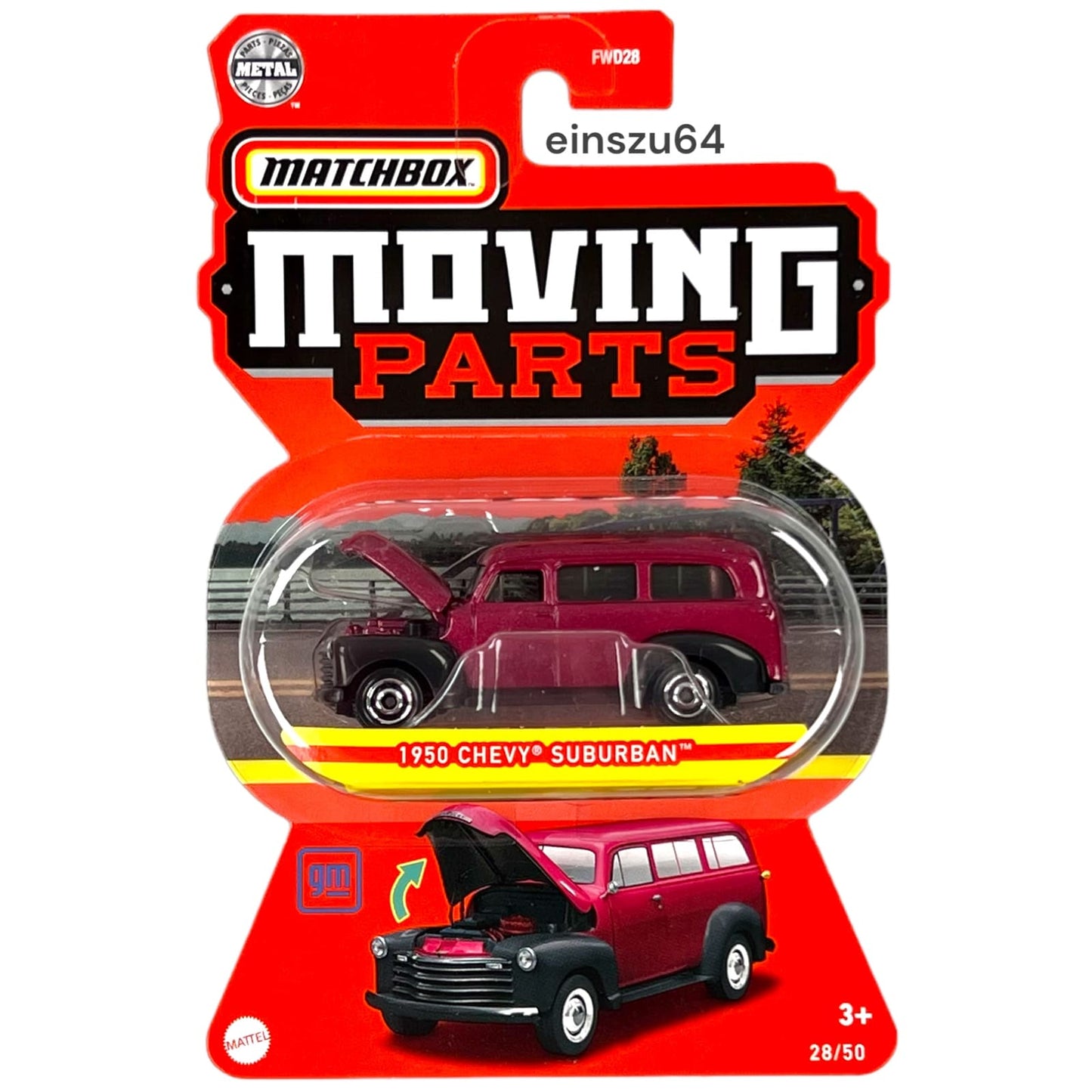 Matchbox 2022 - Moving Parts - 1950 Chevy Suburban - HFM70 - 1:64