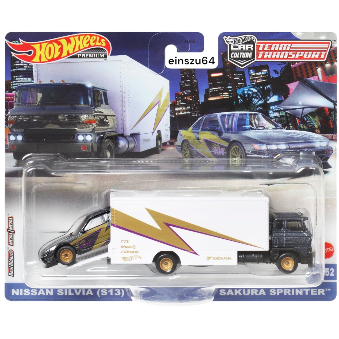 Hot Wheels 2023 - Team Transport - Nissan Silvia (S13) + Sakura Sprinter - #52 - HKF41